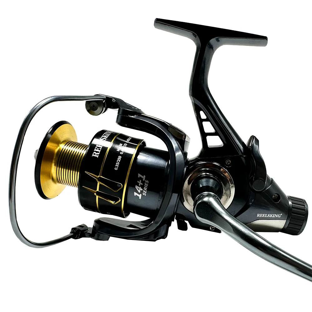 Carrete de Pesca de Metal ligero, Original, negro, 3000-6000, Pesca giratoria de alta velocidad, máxima resistencia, 8KG, portátil - imagen 5