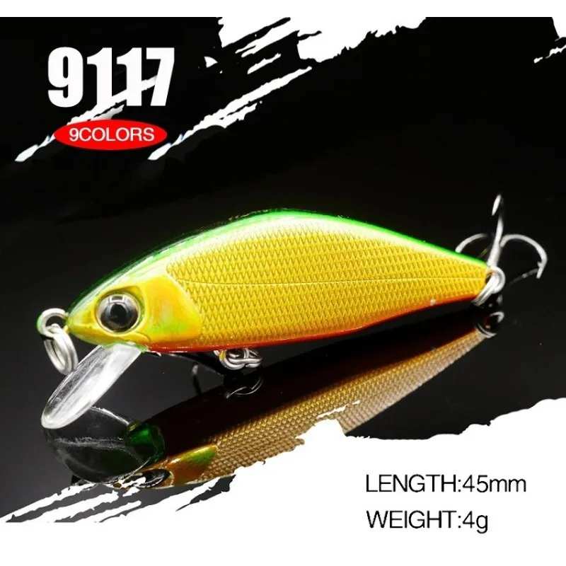 Señuelo de pesca duro de alta calidad, cebo de corriente hundida para trucha Lucio perca lubina, diseño japonés, 45mm, 4G, 1 pieza - imagen 2