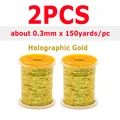 2pcs Holo Gold
