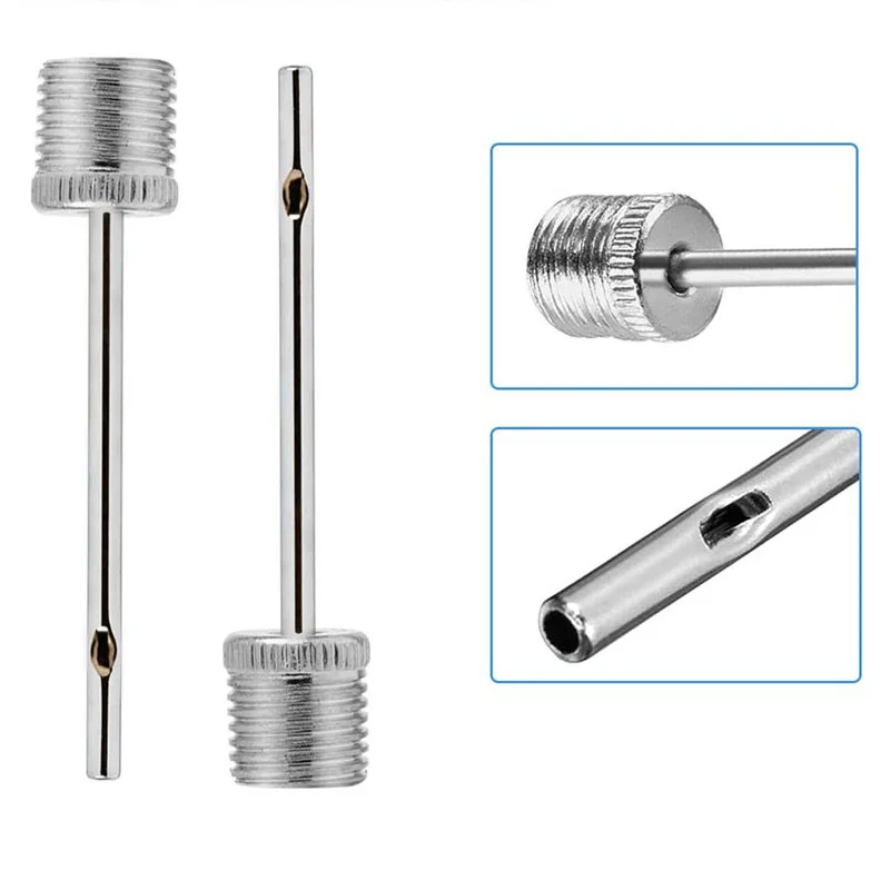 Aguja de bomba de inflado de bolas deportivas, adaptador de válvula de aire inflable para fútbol, baloncesto y fútbol, Pin de bomba de acero inoxidable, 1/5/10 Uds. - imagen 4