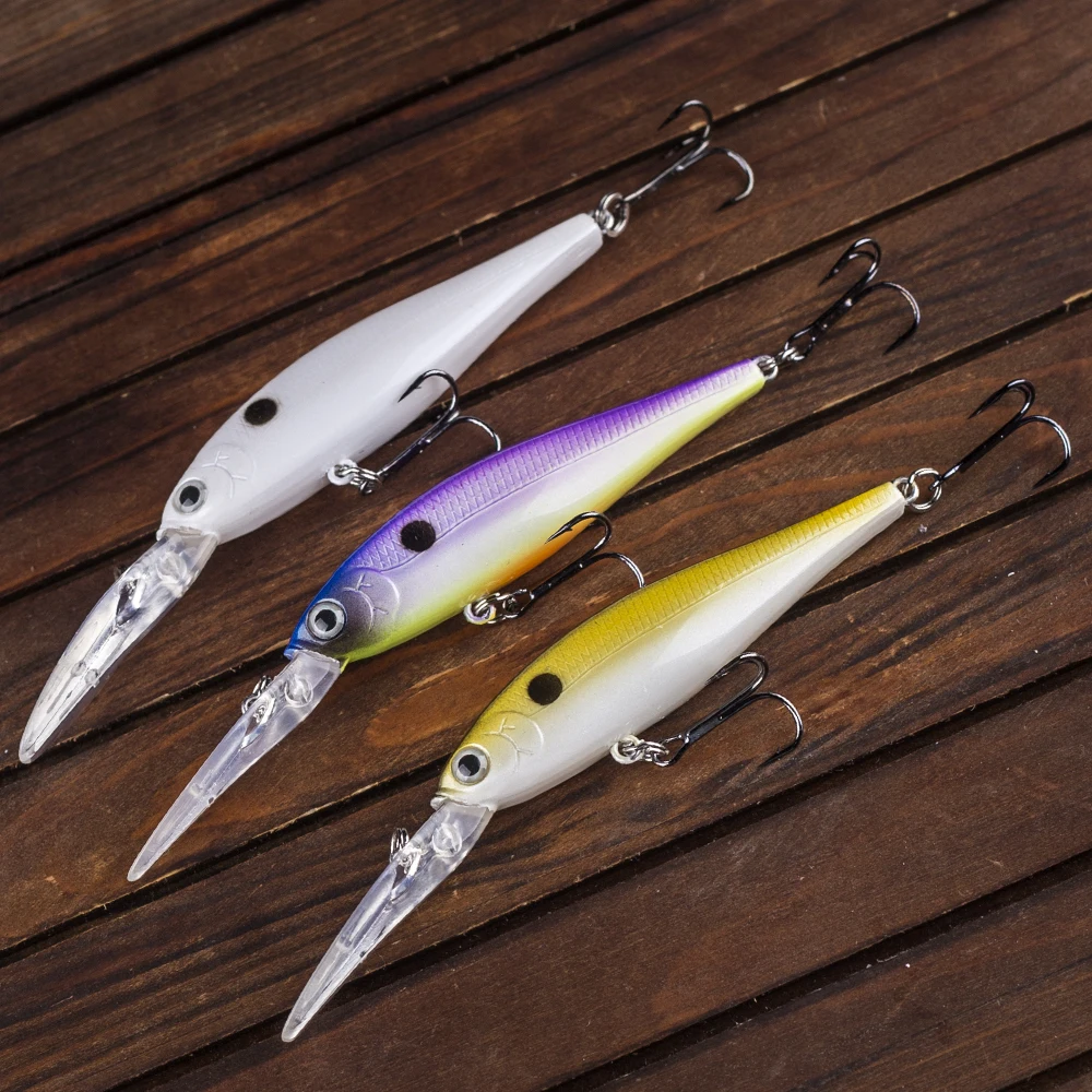 CCLTBA cebos para pececillos de aguas profundas 11,5 cm 10g señuelos duros pesca de pico largo Crankbait Minnow Wobbles aparejos de pesca artificiales - imagen 5