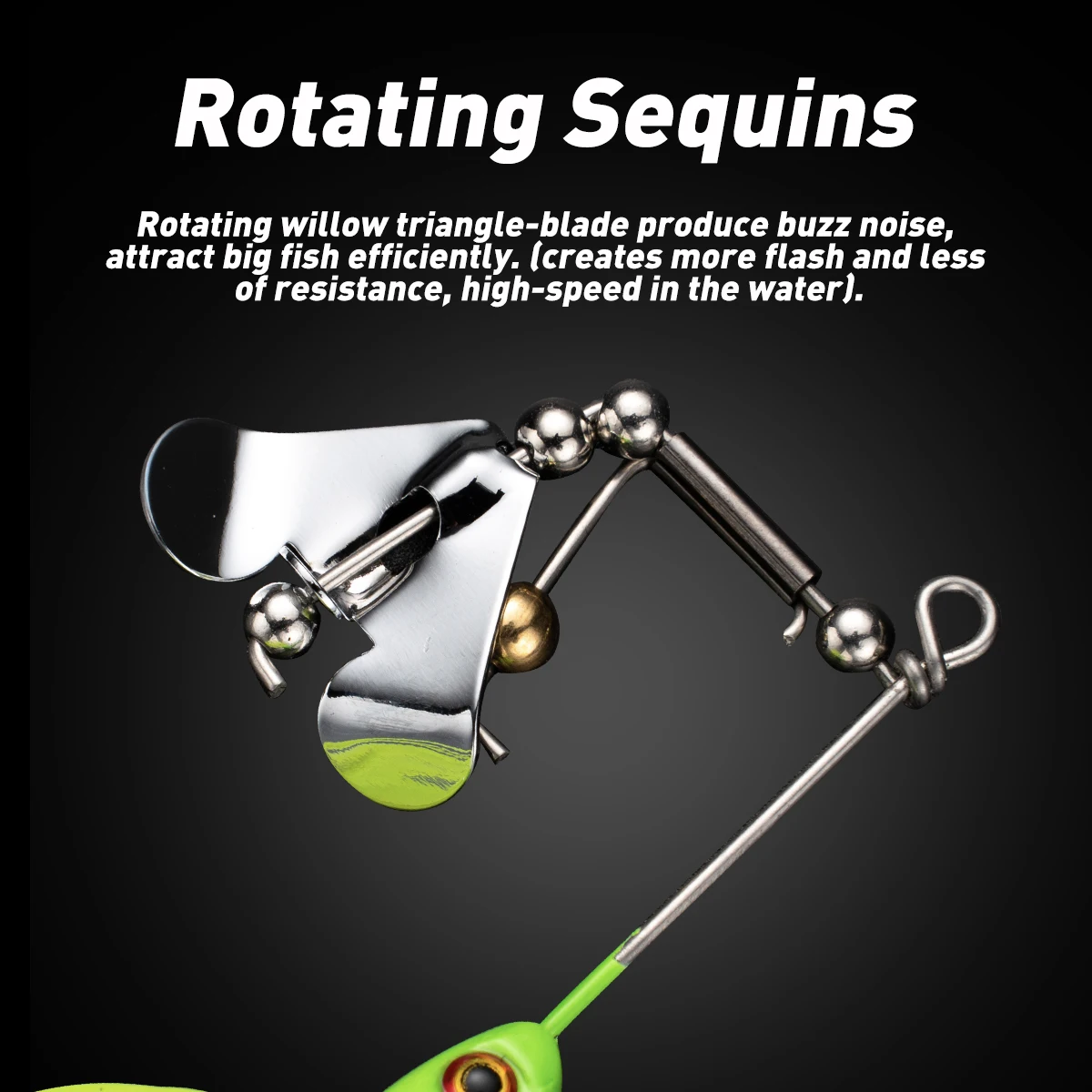 Johncoo-señuelo de pesca con cebo giratorio, plantilla de hoja de 12g y 16g, falda de goma Artificial, bailarina Spinnerbait wobbler para Lucio - imagen 4