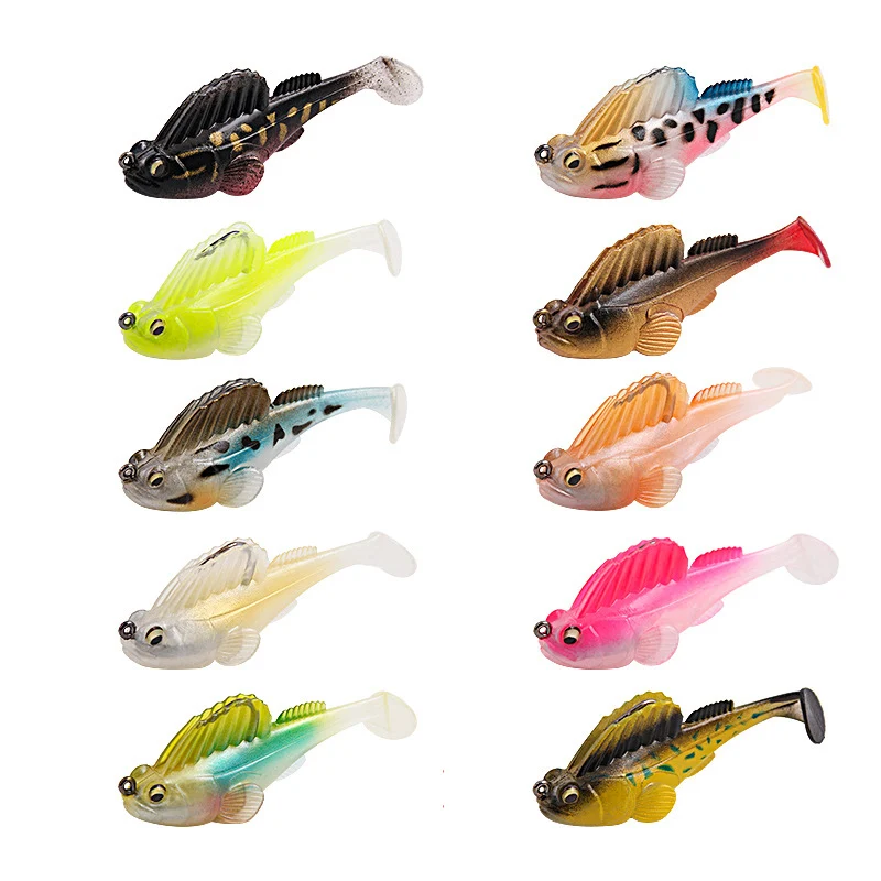 Cebo de plástico suave para pesca, señuelo de Pesca de Mar, lubina, durmiente oscuro, Swimbait, aparejos de pesca, perca, sábalo, Lucio, Wobblers - imagen 4