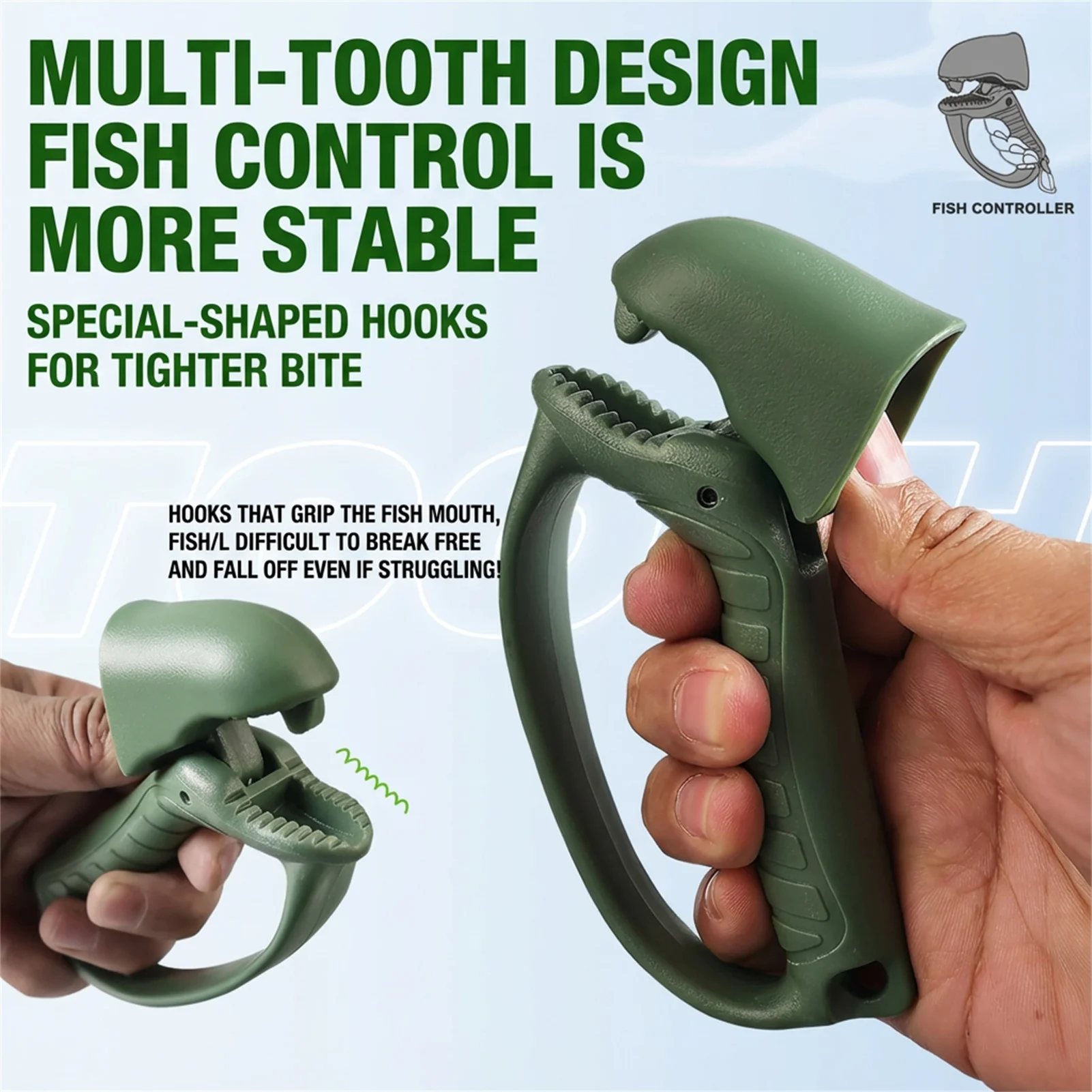 Alicates de pesca de mandíbula de 12,7 cm, herramienta de agarre de labio de pescado de aleación de aluminio con dientes de goma para liberación de captura, engranajes de pesca portátiles