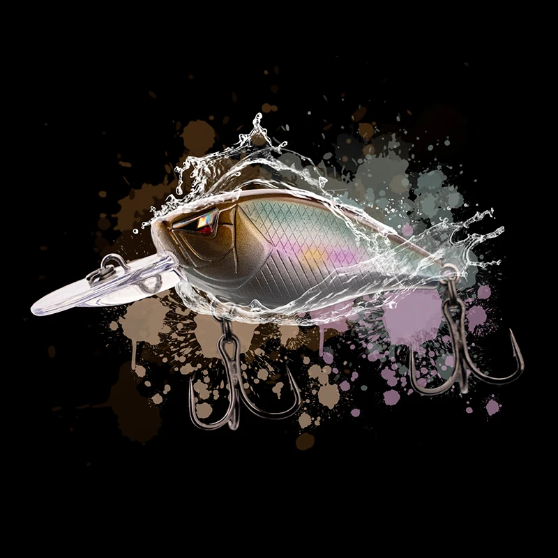 ARK CM36 Mini hombre gordo de ruido poco profundo, gancho personalizado Musta KVD, señuelo cebo falso perca de fundición lejana - imagen 4