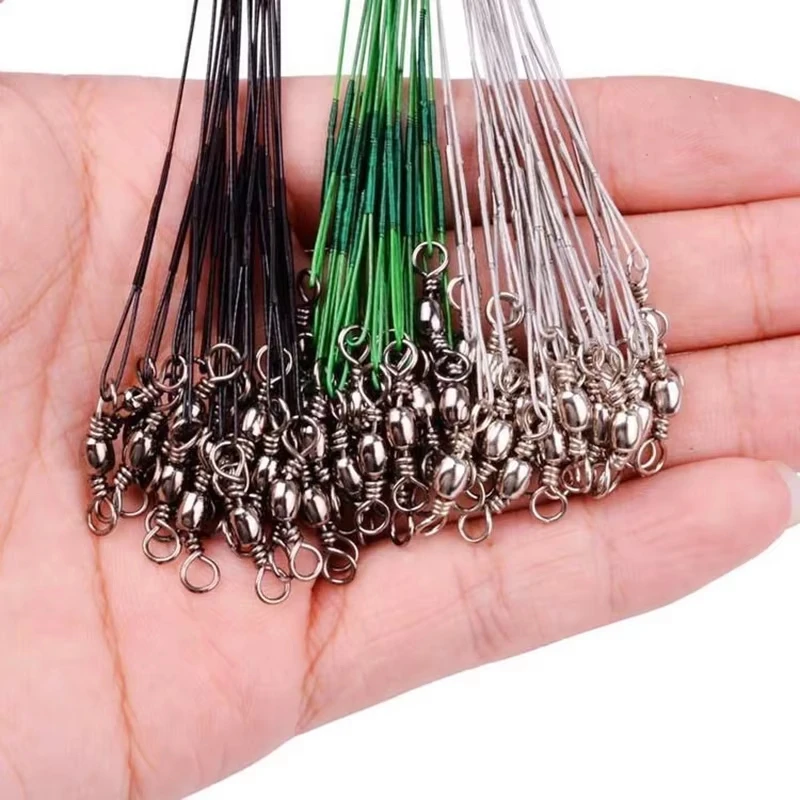 Leader de acero antimordida para pesca – Trenzado súper resistente - imagen 2