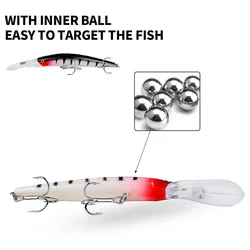 Crankbaits Minnow Señuelos para Lucio y Carpa - Cebo Duro Wobbler