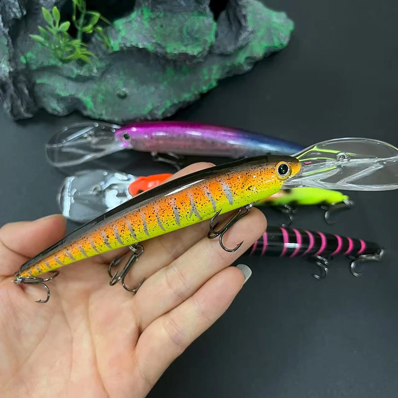 Señuelos de Pesca de buceo profundo de 20g, cebo Artificial de 120mm, Bandit de agua salada, cebo de arrastre dorado, Zander de lubina, aparejos de Pesca de carpa - imagen 4