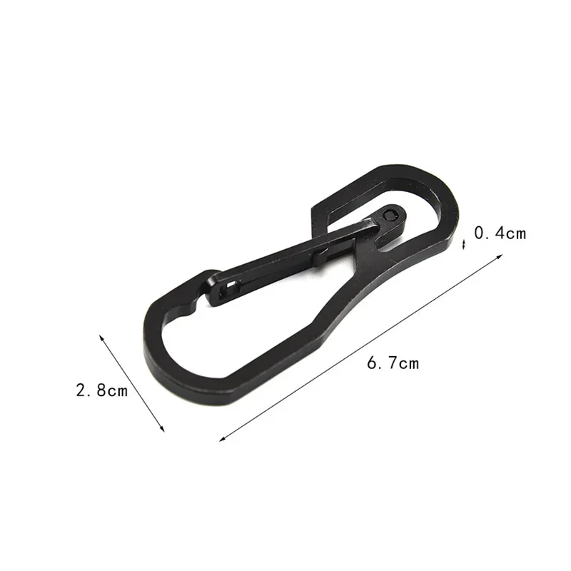 Mosquetón chapado en titanio, Clip para acampar, llavero para exteriores, soporte para llavero, llavero para acampar, mosquetón con gancho con hebilla colgante - imagen 5