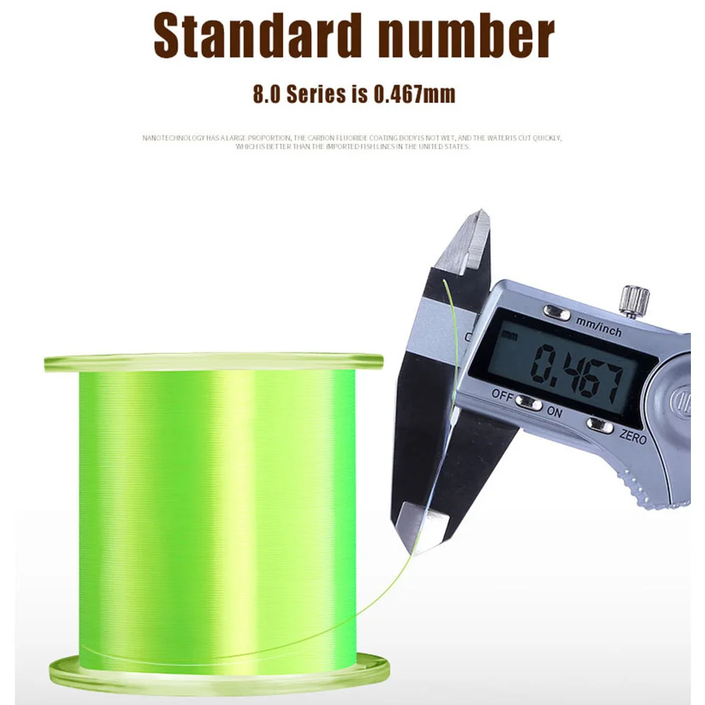 Balanzze-sedal de pesca de nailon Invisible, hilo de revestimiento de fluorocarbono de 500m, 0,20-0,60mm, 7,15-45lb, sedal de hundimiento de fósforo superfuerte - imagen 3