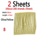 2 Sheets Olive YLW