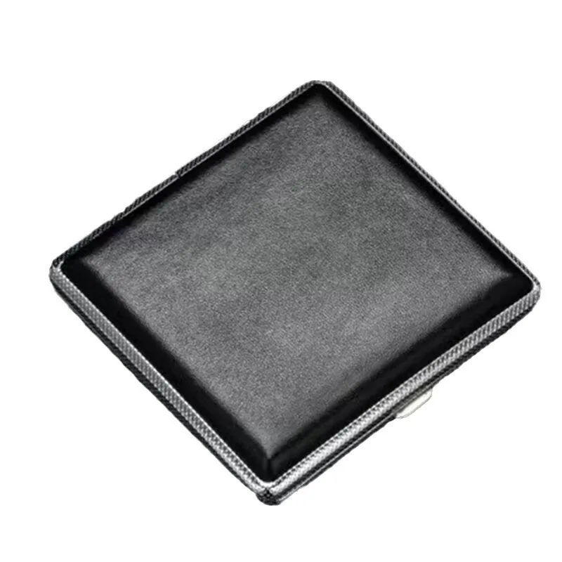 20 palos porta cigarrillos moda doble capa tubo personalidad creativa caja de cigarrillos caja de cigarrillos de Metal regalos Color negro