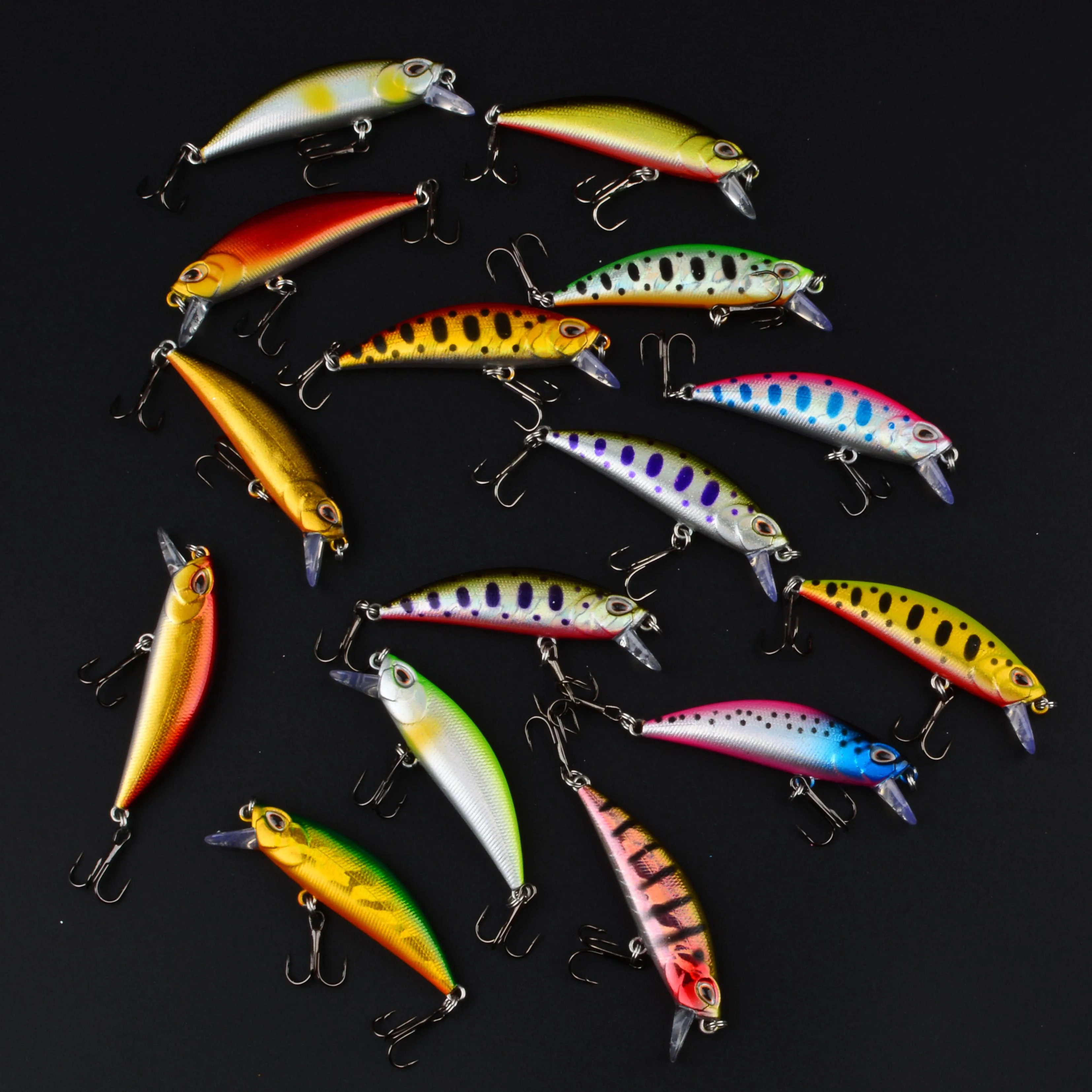 Señuelo de pesca Minnow, ojos 3D, cebo duro de plástico, señuelos artificiales Wobbler Crankbait, aparejos de pesca de lubina de mar de invierno, 1 ud. - imagen 3