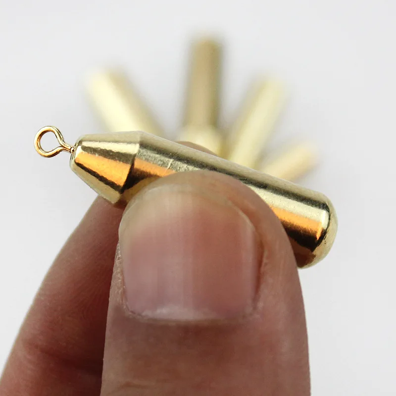 100 Uds pesas de Pesca plomos 1,8g 3,5g 5g 7g 10g pesas de Pesca deslizamiento de latón suministros de Pesca accesorios Pesca - imagen 5