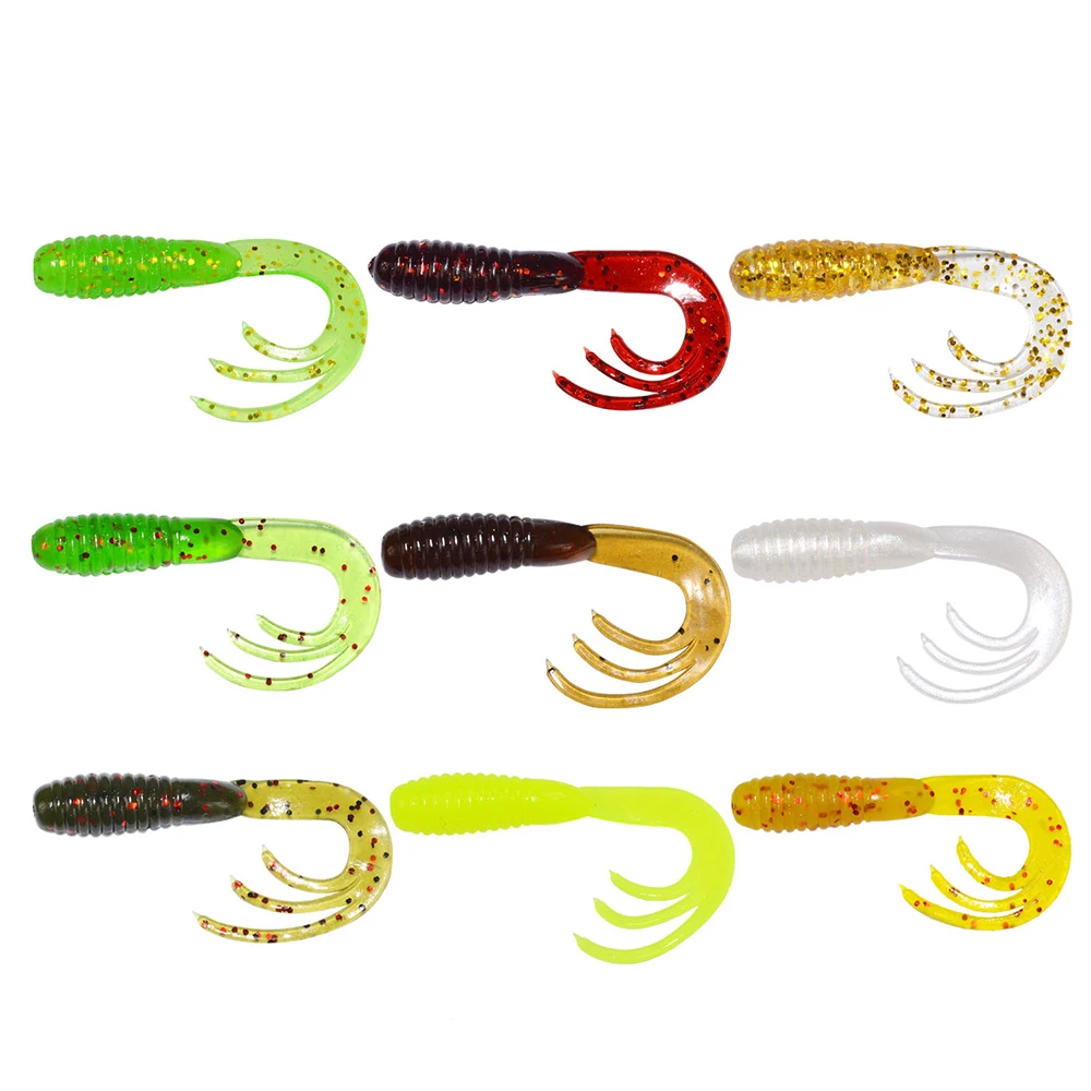 Señuelo de pesca suave de agua salada, cebo de plástico de goma Multicolor de alta calidad, juego de Señuelos de Pesca artificiales, 50 piezas, 38mm, 0,7g - imagen 4