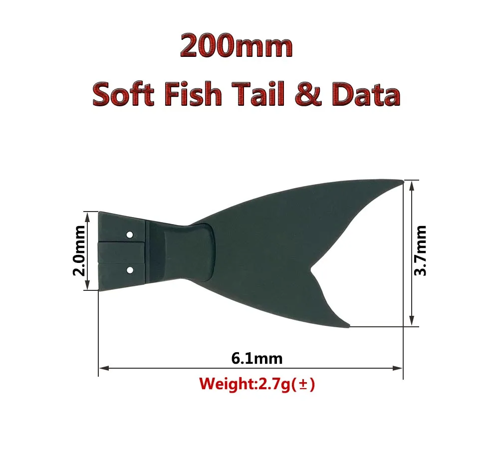 Cola de repuesto de cebo articulado de 200mm para cebo Gaint, construcción de plástico de silicona japonesa resistente para mayor durabilidad - imagen 2