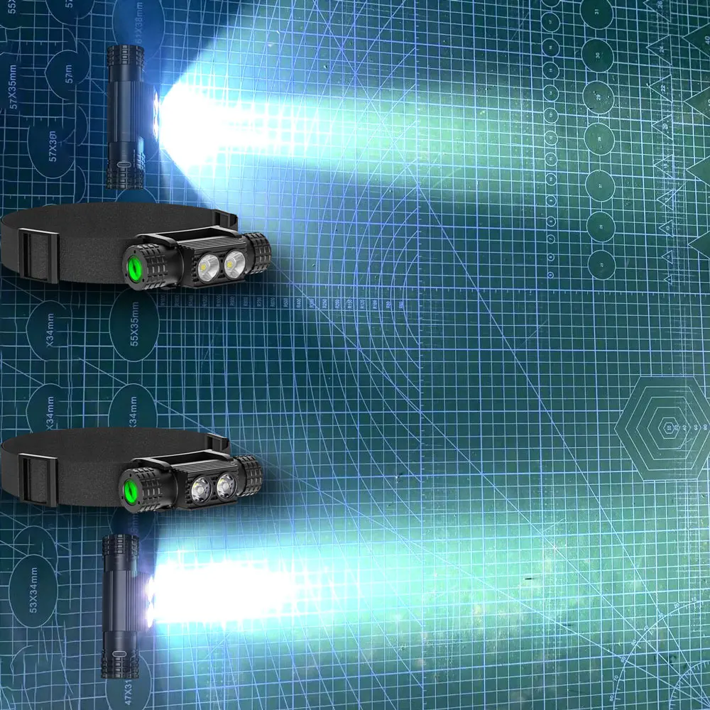 Minilinterna frontal LED tipo C de alta potencia, 3000lm, linterna frontal recargable 18650, linterna impermeable para acampar y cazar - imagen 5