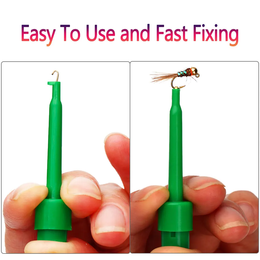 Bimoo, 2 uds., alicates Hackle de punta larga, Clips de soporte de gancho para moscas, herramienta de atado de moscas, accesorios de pesca con mosca, Clips de soporte para moscas húmedas secas de ninfa - imagen 3