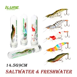 ILURE Swimbait de silicona – Tres anzuelos, señuelo luminoso para calamar