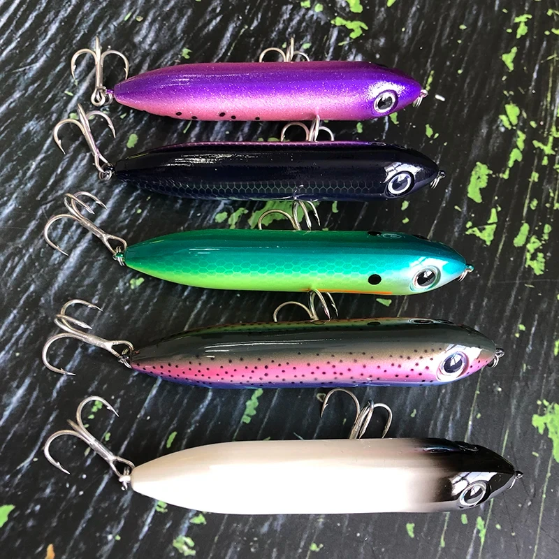 TSUYOKI-señuelo de pesca Topwater 100, 2024mm, 11g, lápiz Moonwalker, cebo flotante de tiro largo, Wobbler Heddon Super Spook - imagen 5
