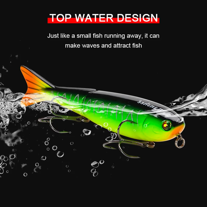 Señuelo de lápiz de 127mm, 21g, Topwater Swimbait, señuelos articulados, Multi manivela/flotante, Wobblers, Crankbait, lucio, perca Artificial - imagen 3