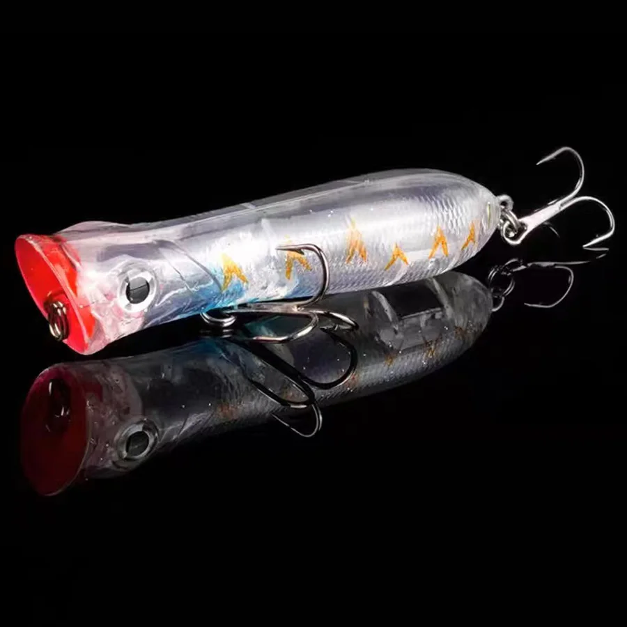 10 Uds Topwater Popper Crankbaits juego de Señuelos de Pesca Wobblers para Lucio Trolling cebos artificiales duros Kit Swimbait aparejos de pesca - imagen 4