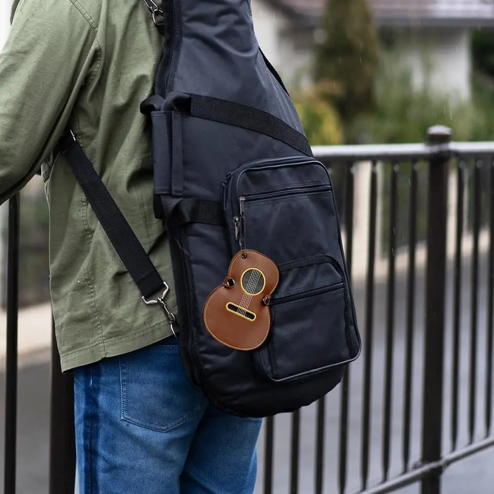Estuche protector para púas de guitarra de gran capacidad, Clip para púas de guitarra duradero y sencillo, bolsa para púas de guitarra para personas mayores de PU, guitarra acústica - imagen 2