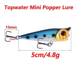 Mini Popper Wobbler – Señuelo de superficie con anzuelo triple para lubina