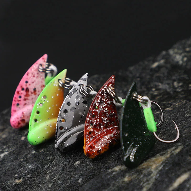 Señuelo de pesca de cuchara de trucha Mini VIB de Metal, Wobbler de vibración de 2,5g, aparejos de cebo de natación Artificial con un solo gancho - imagen 5