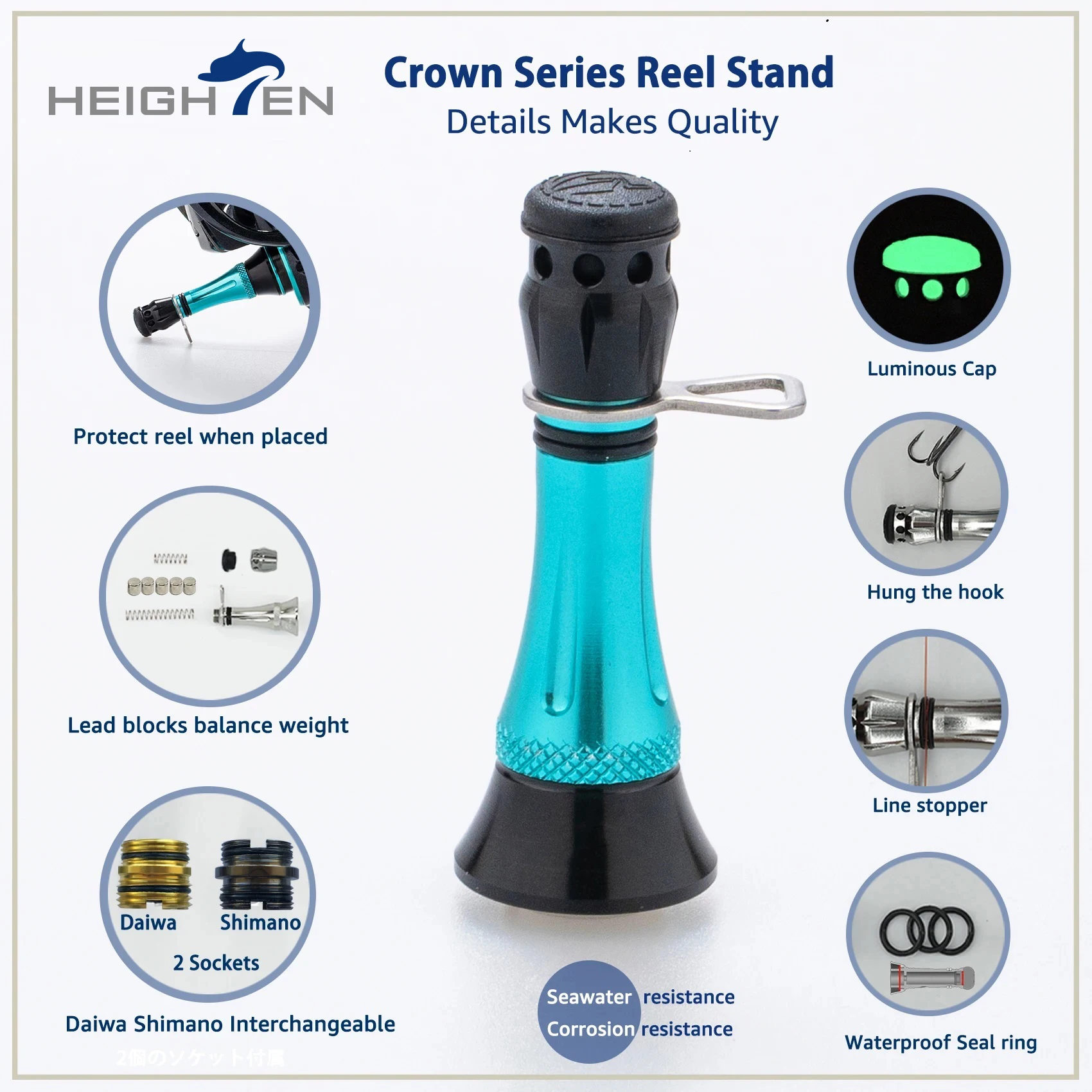 Soporte de carrete de 48mm para Shimano Daiwa 1000-5000, carrete giratorio - imagen 3