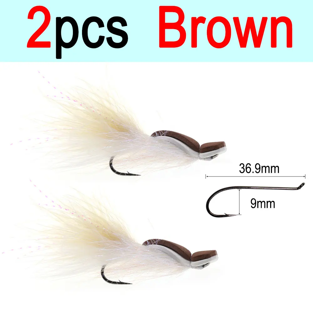 2pcs Brown
