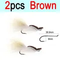 2pcs Brown