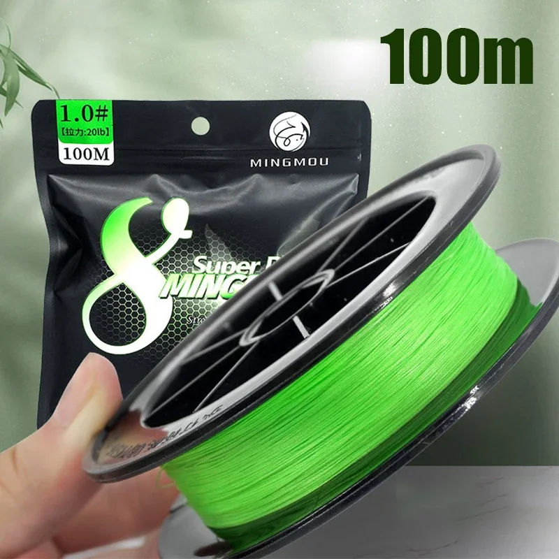 Dalima-sedal de pesca trenzado de PE, hilo de pescar trenzado de 1 piezas, tejido multifilamento, giratorio de 100m, resistencia a la abrasión - imagen 4