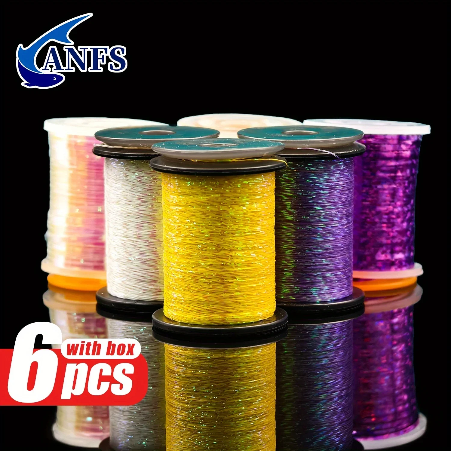 ANFS 6 hilos para atar moscas: ideales para moscas secas/húmedas, midges, ninfas, serpentinas, increíble regalo de pesca para pescadores - imagen 3