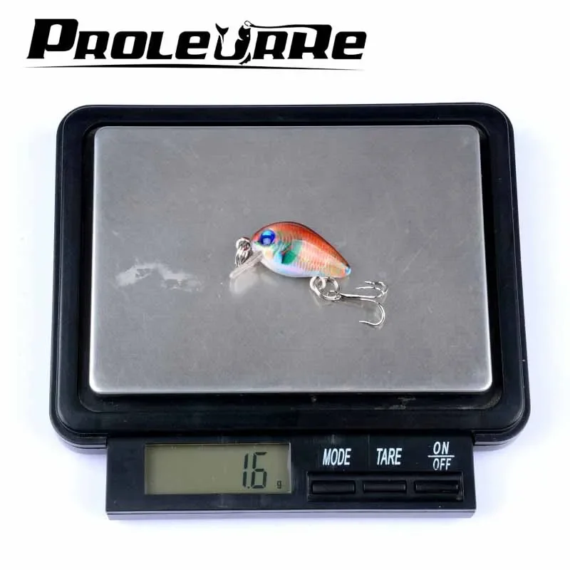 Proleurre-Mini Señuelos de Pesca con manivela, 2,8 cm, 1,6g, Wobblers de plástico, cebo duro Artificial para lubina, carpa, aparejos de Pesca, 1 ud. - imagen 3