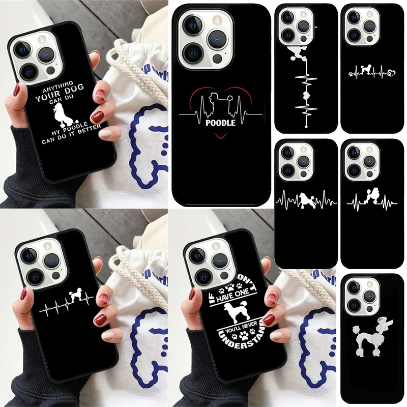 Funda para iPhone con silueta de Poodle y latido de corazón - imagen 2