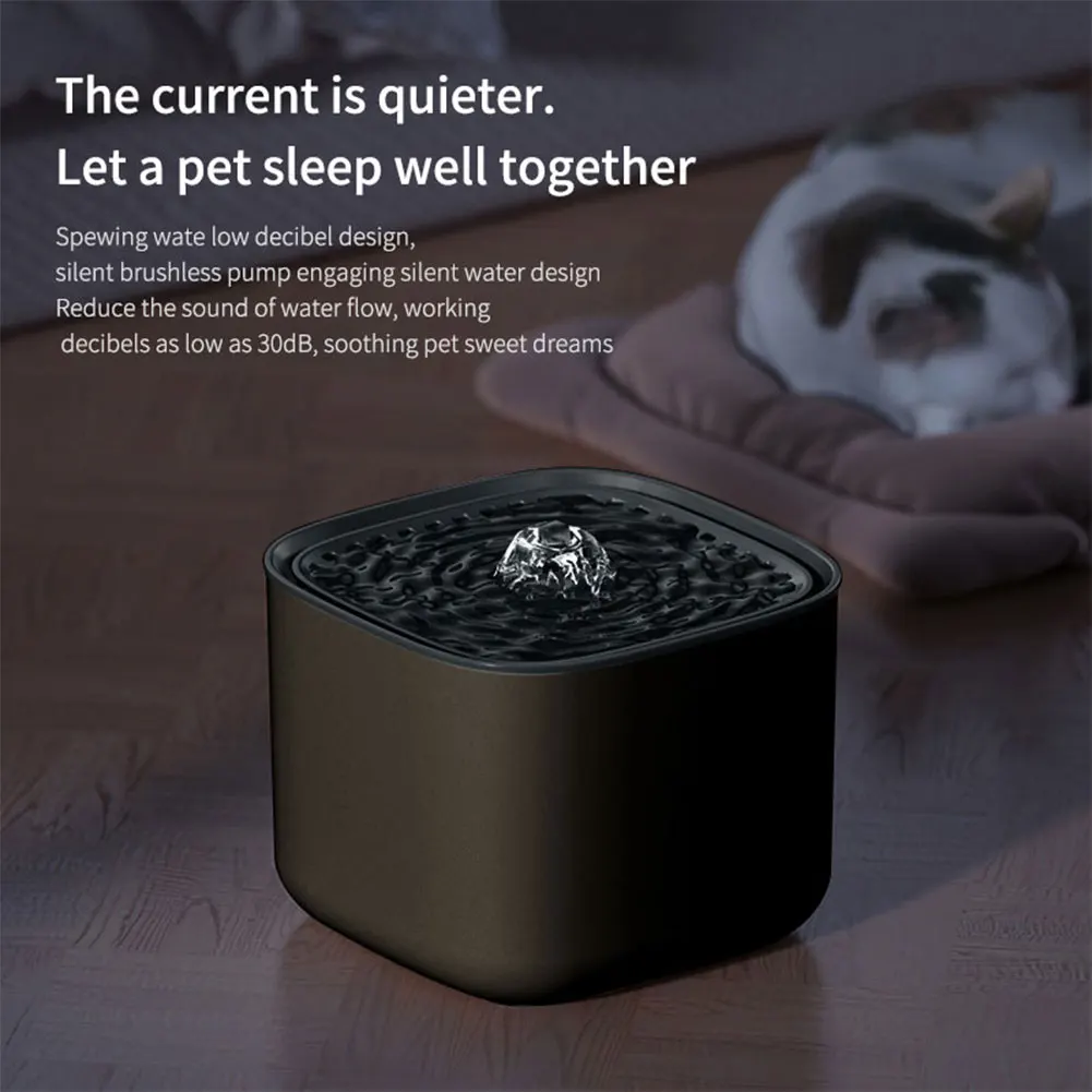 Fuente de agua automática para gatos con filtro USB silencioso - imagen 5
