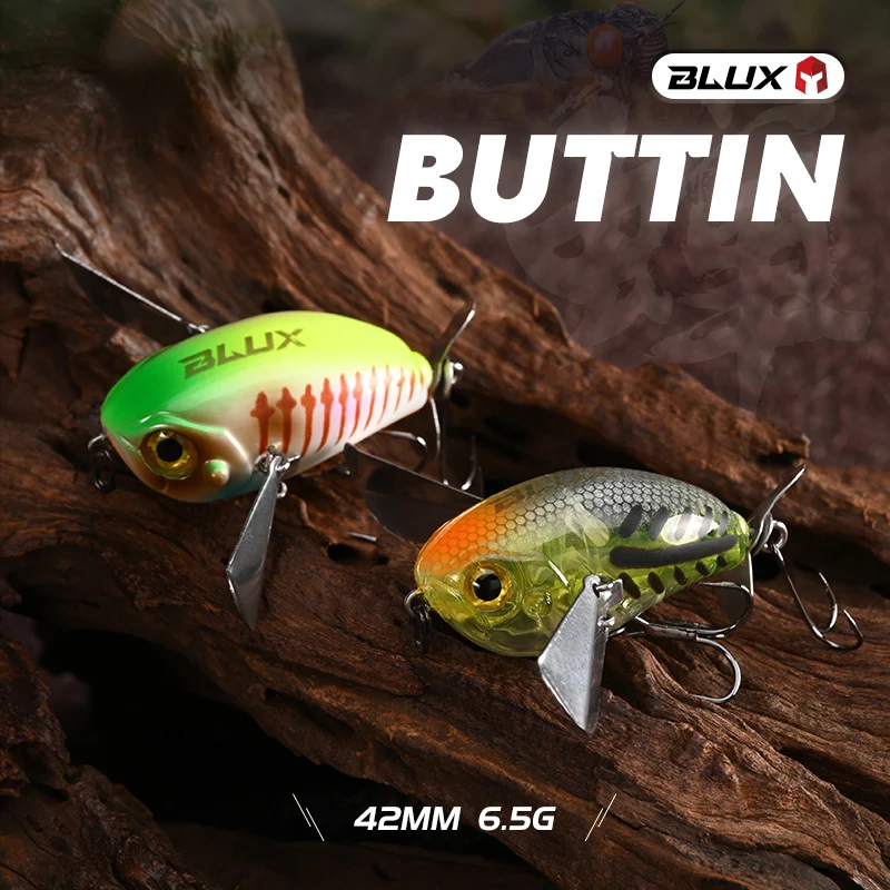 BLUX Micro BUTTIN Pompadour Topwater Crawler 6,5G Wobbler ruidoso señuelo de pesca Crankbait agua dulce lubina perca cebo Artificial - imagen 2