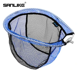 SANLIKE red de pesca portátil, malla de inmersión de goma, tipo de apertura plegable, accesorios de equipo de pesca, 35/40/50cm