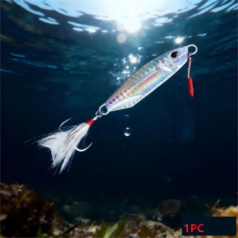 Jig señuelo lápiz pesca Jigbait cuchara cebos plateado costa de mar fundición Jigging señuelos hundimiento rápido Jig señuelo