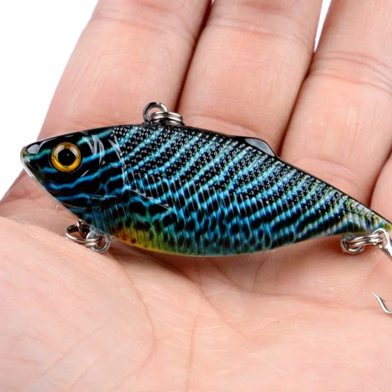 1 Pc 6,2 cm 7,7g Vib señuelo de pesca Wobbler Crankbait cebo Artificial para trucha lubina vibrante hundimiento ruido cuentas señuelos de invierno - imagen 2