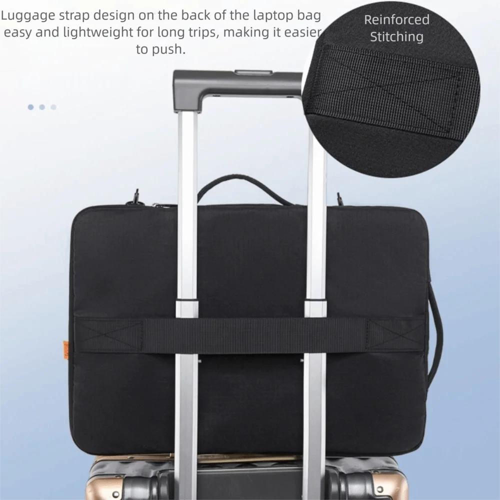 Bolsa para tableta a prueba de golpes de 13 y 14 pulgadas, bolsa protectora multicapa con múltiples bolsillos, forro de felpa, funda impermeable para exteriores - imagen 3