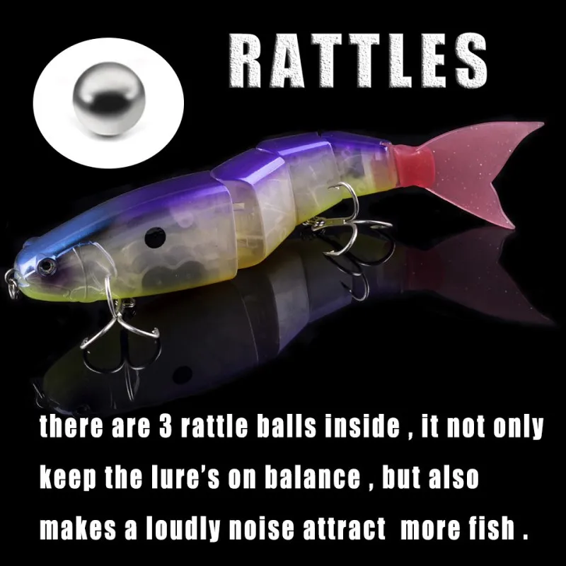 Cebo de pesca de agua dulce hundido, señuelo de pesca articulado 2024, señuelo de agua dulce para lubina, bagre, Swimbait Balam 230 Lure Madness - imagen 3