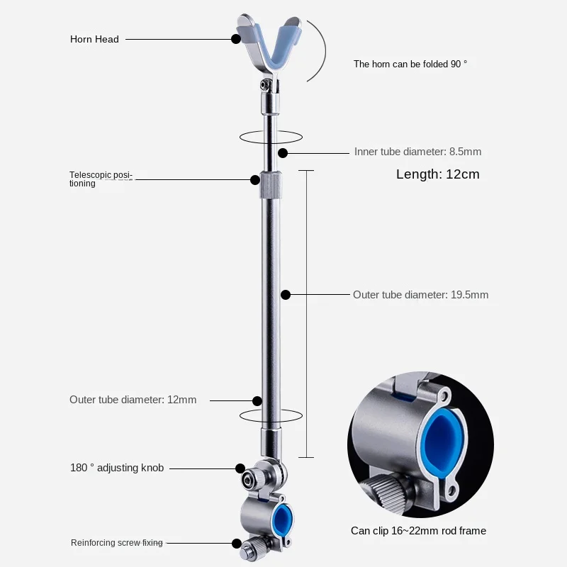 Accesorios de batería LINNHUE, soporte colgante trasero, soporte para caña de pescar, puntal multifuncional, aleación de aluminio y magnesio - imagen 5