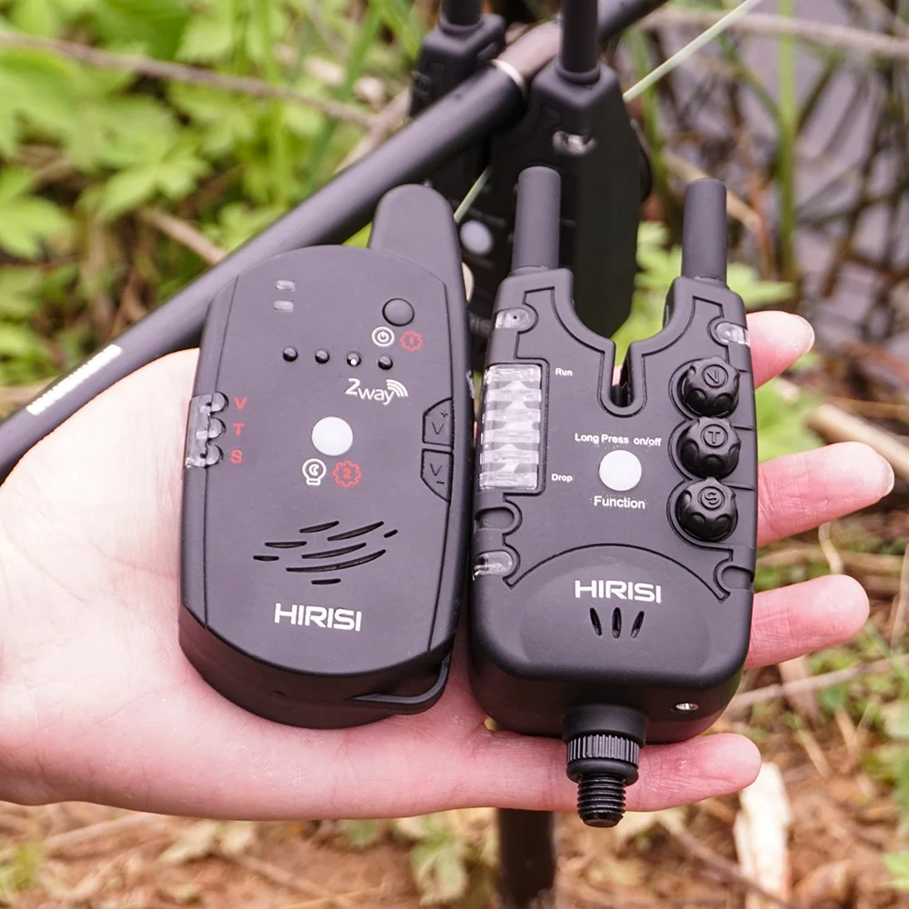HIRISI S8 Alarma de mordedura de pesca de carpa inalámbrica Control remoto bidireccional con alerta LED/sonido para pesca nocturna - imagen 5