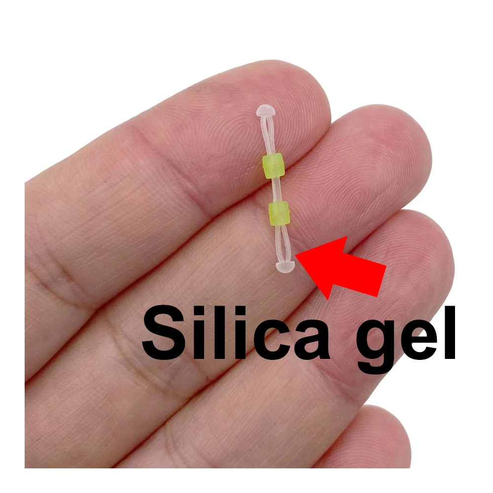 Dispositivo de contactor de anzuelos dobles de silicona, 20 piezas, bifurcación espacial, ocho tipos de espacio, línea de frijol, herramienta de atado giratorio - imagen 5