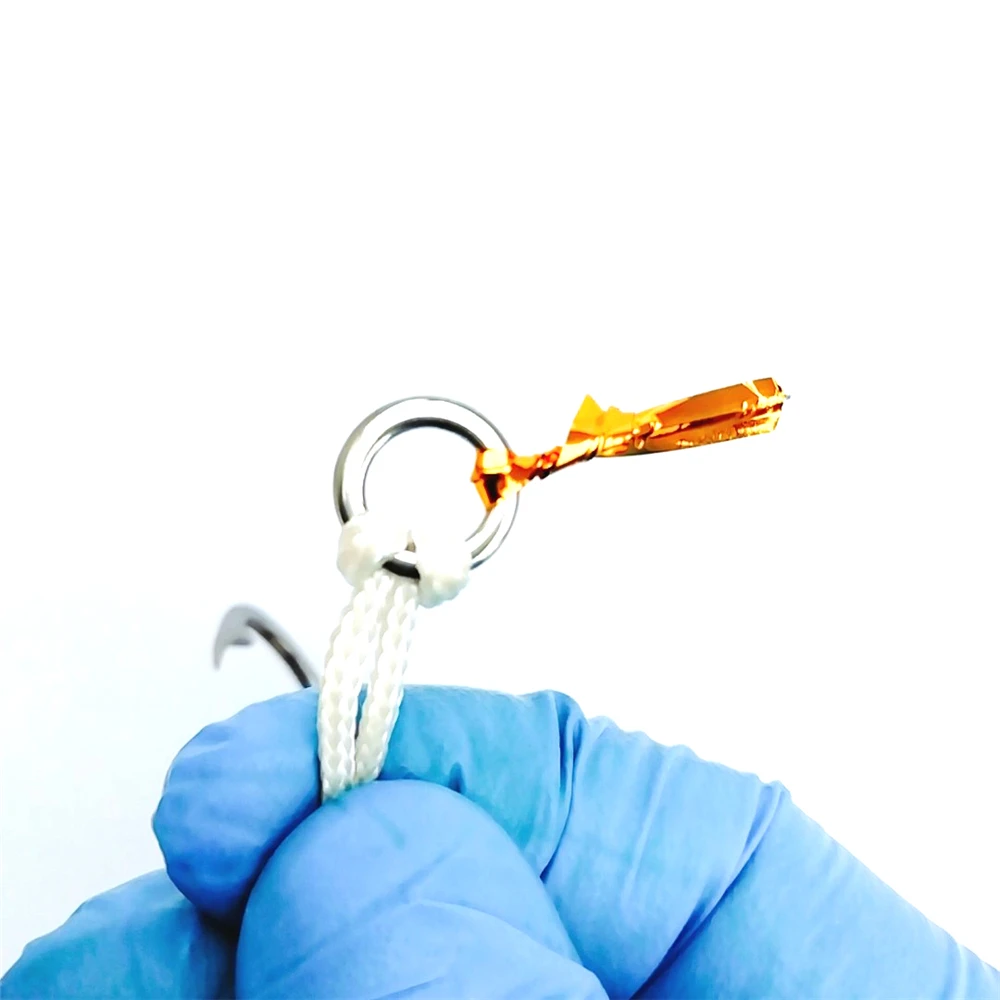 Anzuelo de pesca igging, anzuelos dobles de acero inoxidable con línea trenzada, anillo sólido, accesorios para aparejos de pesca, anzuelos de agua salada - imagen 4