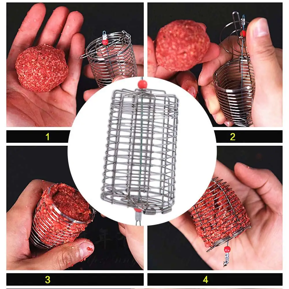 Contenedor de aparejos para peces, comida flotante, soporte para captura de camarones, alimentador de cebo, jaula para cebo de pesca, trampa de alimentación, cesta, jaula para señuelos de pesca - imagen 4