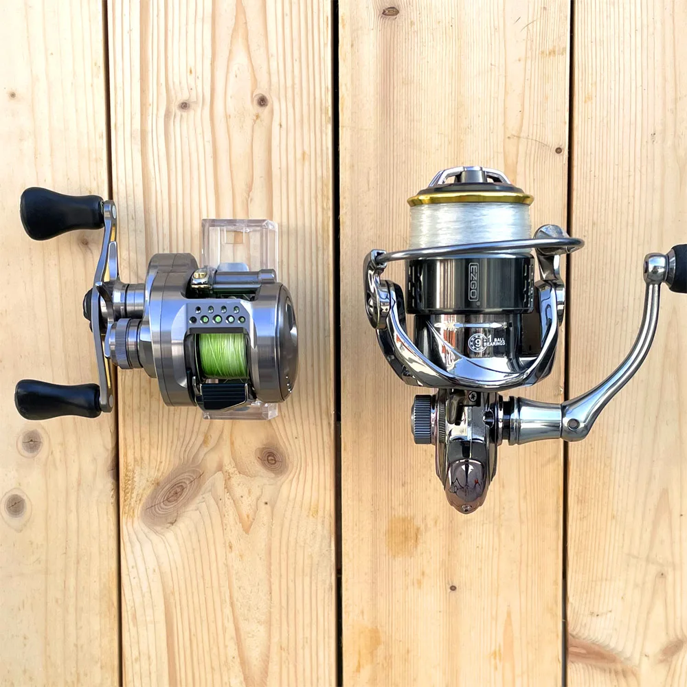 Soporte mural para carrete de pesca en tablero perforado ajustable - imagen 2