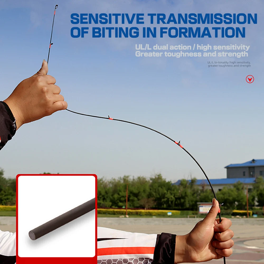 Caña de pescar giratoria de fibra de carbono, señuelo UL Power, 1,8 m, 1,68 m, 2 secciones, accesorios de pesca para trucha, lubina, Jigging - imagen 5